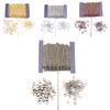 5M 2Mm Chains Lobster Clasp Diy Bracelet Necklace Jewelry Making Materials Set