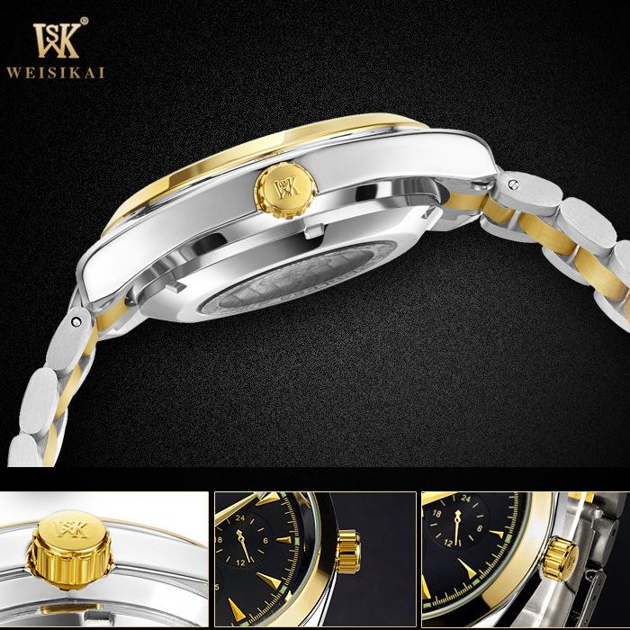 Новые роскошные мужские часы высшего бренда с коробкой, деловые часы, водонепроницаемые, полностью автоматические мужские механические часы