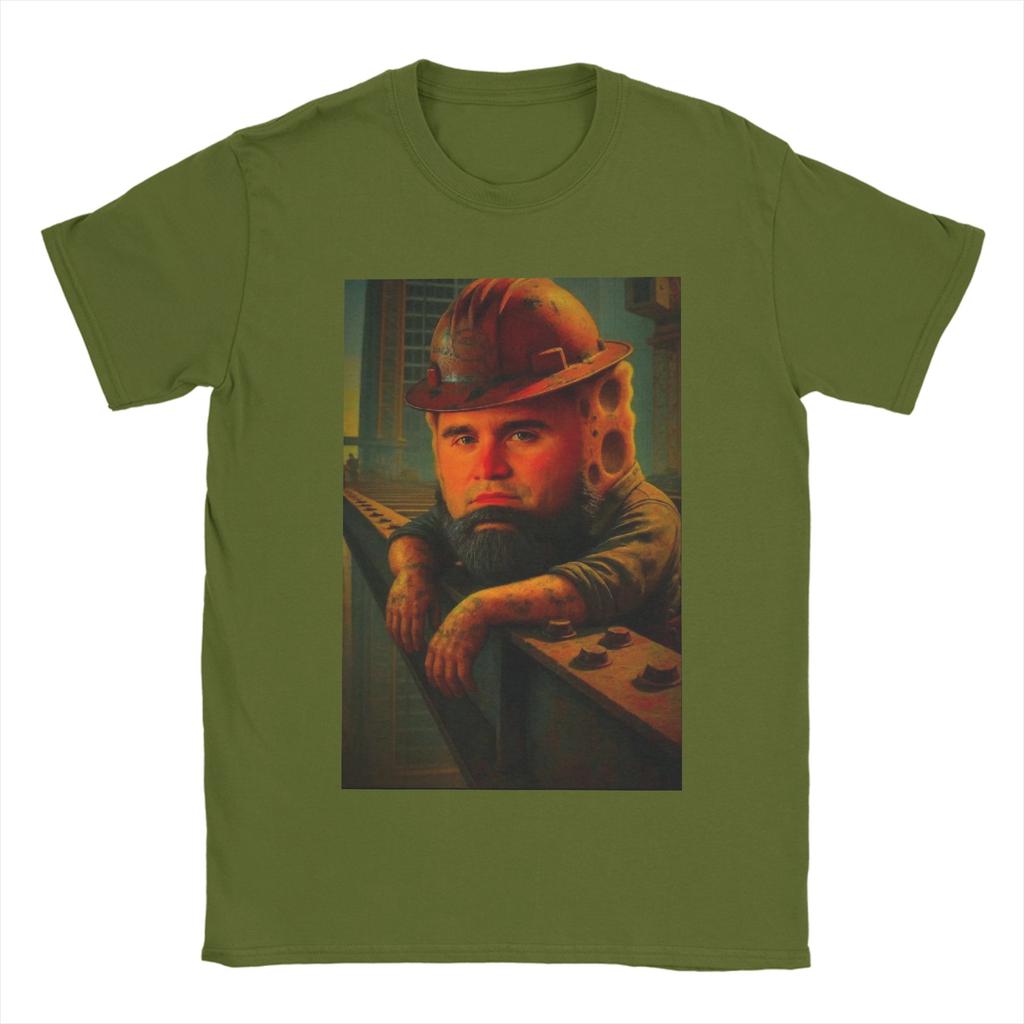 Humor Charlie Kirk Miner Tshirt Unisex Round Collar 100 Cotton T Shirts Short Sleeve Tee Shirt Plus Size Tops