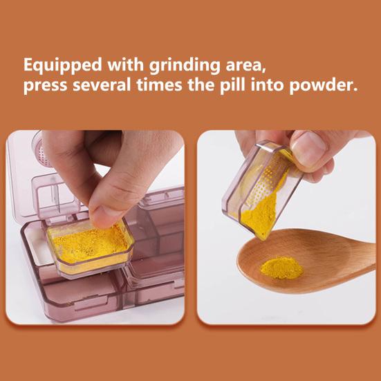 Pill Cutter Case Multiple Compartments Outdoor Supply Compact Tablet Cutter Splitter Divider Good Cutting Eco-Friendly