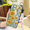 Anti-knock Flower Phone Case For Oukitel C22 Ring Back Cover Dirt-resistant Fashion Design Silicone Wrist Strap Lanyard