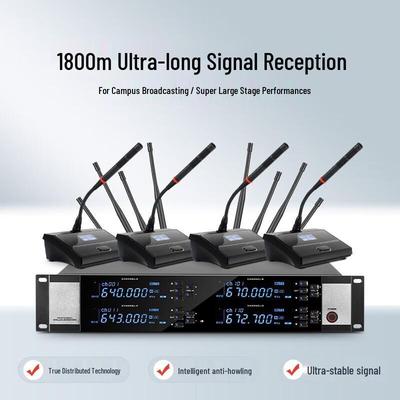 HC-WX204E Профессиональная беспроводная 4-канальная система микрофонов на гибкой стойке True Diversity (Китайская версия)