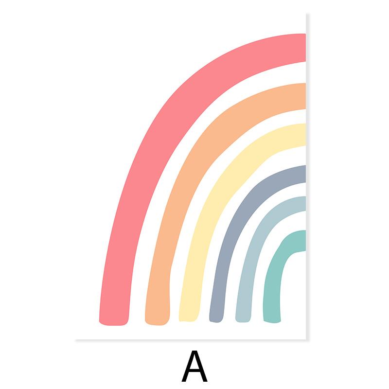 Красочные Радужные капли дождя, плакаты на весь день, печать на холсте, настенные художественные картины для детской комнаты, домашний декор для комнаты для девочек