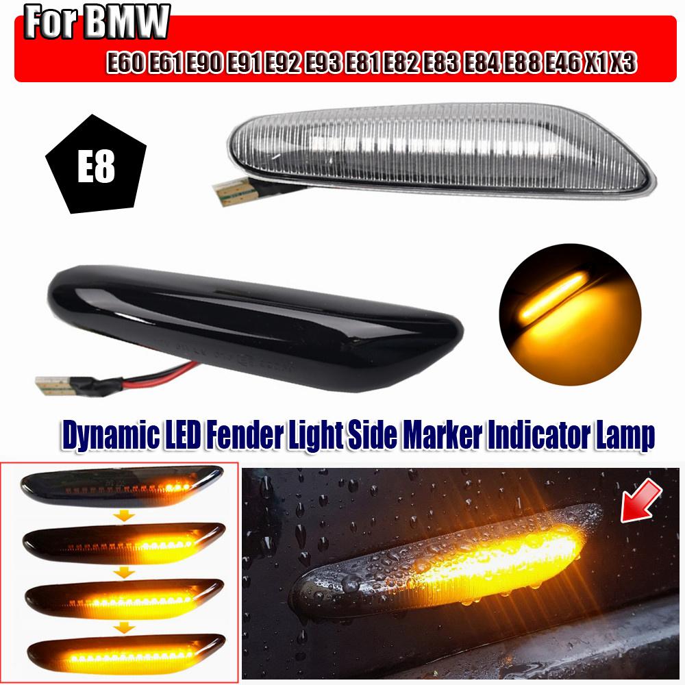 1 Pair Signal LED Fender Light Side Marker For BMW 1 3 5 Serie E46 E60 E61 E81 E82 E87 E88 E90 E91 E92 E93 X1 E84 X3 E83 X5 E53