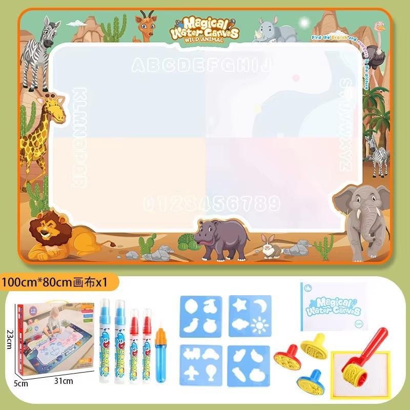 Большие волшебные водные холсты, ручки, игрушки Монтессори, обучающее одеяло для письма и рисования для детей, многоразовая живопись граффити, детская игрушка