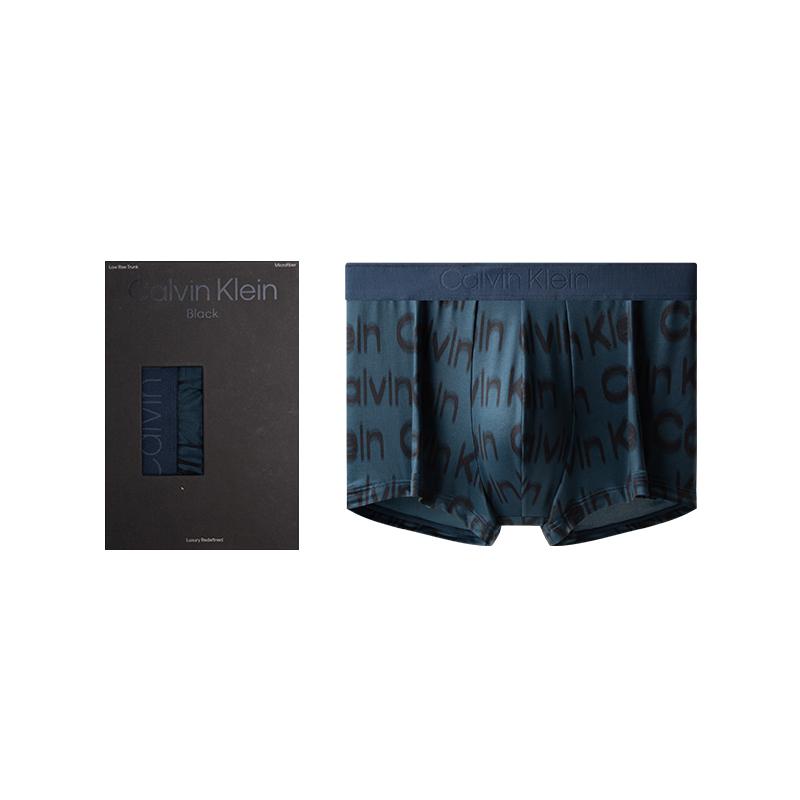 Calvin Klein Logo Embossed Low Rise Printed Breathable Boxer Briefs Men Underwear Gem-Green NB3008-B82