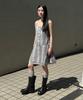 Insilence Woman Check Mini Dress Grey