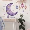 Фиолетовая Луна Звезды Люстра Украшение Спальня Гостиная Дом Фон Украшение Украшение Наклейки на стену