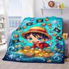 One Piece Soft Flannel Blanket Plush Warm Lightweight Throw for Sofa Bed Couch Cozy Winter Travel Decor Gift -QJY