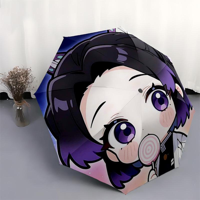 1pc Chibi Cat Ears Lollipop Design Automatic Opening Umbrella with 8-Bone Iron Frame - Portable Folding Design for Outdoor Use, Perfect Gift for Fans,