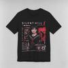 Horror Japanese Schoolgirl T Shirt Men Oversized Graphic Tee Streetwear Grunge Red Black Print Casual Short Sleeve Cotton Top XL