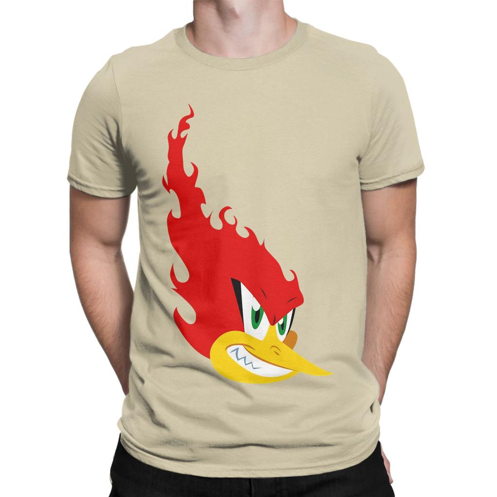 Flamey Woody Funny 100 Cotton Tshirt Woody Woodpecker Tees Tops For Unisex