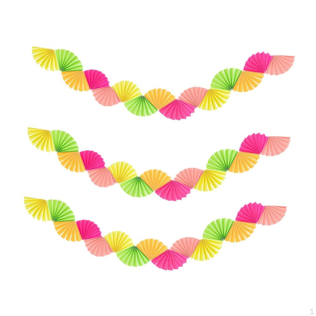 3 шт. Бумажные веера Гирлянда Фон Баннер Подвесное украшение для Карнавала Свадебного душа