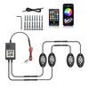4/6/8/10/12Pods RGB LED Rock Lights Kit Bluetooth APP Control  Music Neon Car Underglow Lamp for Offroad Truck SUV 4x4 ATV Boat