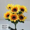 Silk Fake Flower Bouquet for Living Room or Dining Table Decor - Plastic Dried Flower Bonsai Ornaments
