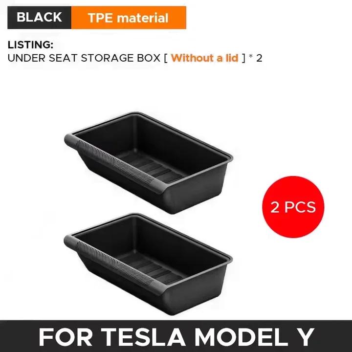 For Tesla Model Y 2020-2024 Juniper 2025-2026 Under Seat Storage Box Car Interior Accessories Drawer Type Organizer Lower Box