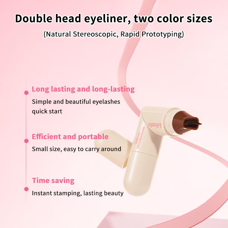 Двусторонний штамп-подводка для глаз, интегрированный штамп-подводка для глаз, точный контур, печать, стойкая жидкая подводка-карандаш, макияж, косметика