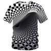 Funny Illusion Graphic T Shirt for Men 3D Printed Art Optical T-shirt Ropa Y2k Tops Harajuku Fashion Street Tees Womens Clothing