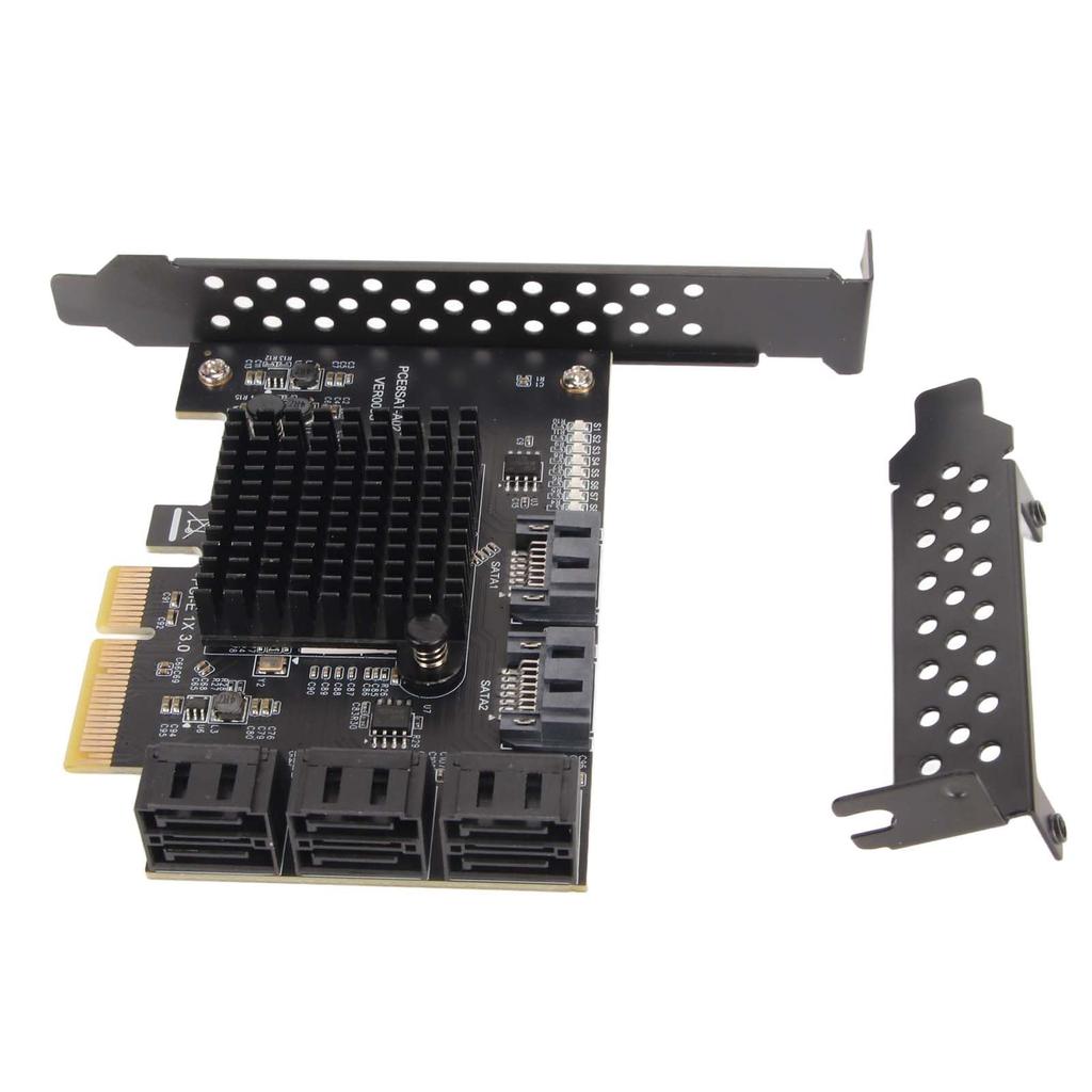 PCIe Expansion Boot Disk Large Short Storage Expansion Board 8-Port 3.0 Card, 6Gb/s High-Speed Transfer, Hot-Swap Support, Support, Heatsink, Baffle,