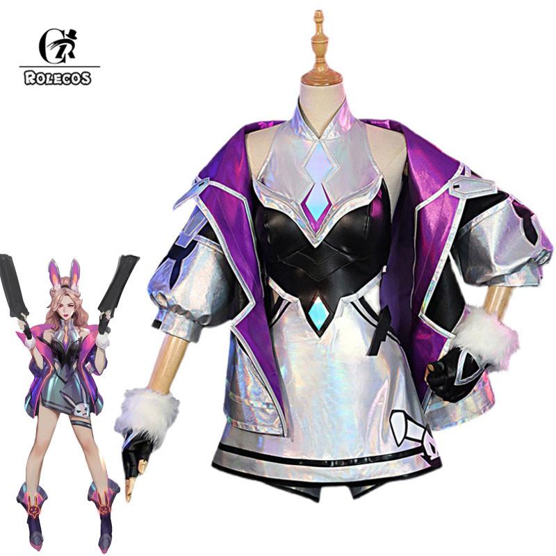 Lol Battle Bunny Miss Fortune Cosplay Costume Game Lol Cosplay Costume Sexy Women Dress Stocking Full Set Skin