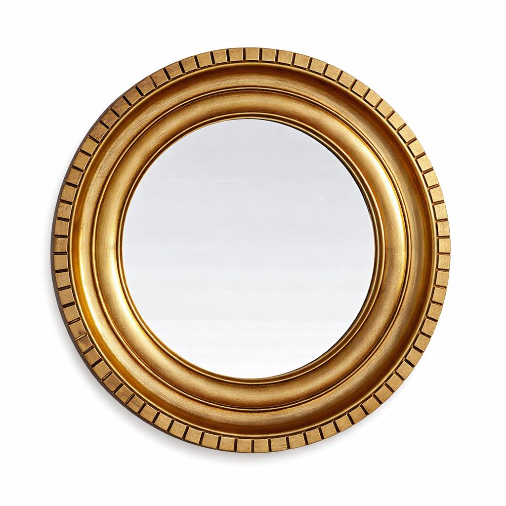 Luxury Gold Wall Mirror -Handcrafted Gold Foil Frame for Stylish Home
