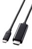 Elecom HDMI Conversion Cable 1m Soft 4K2K X Mirroring Compatible Black Compatibility with iPhone Pro USB-C (3840 2160/60Hz) [Verified 16/16 Pro/16
