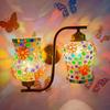 Classical Hanging Glass Mosaic Multi 3 Light Chandelier Pendants Ceiling Lamp (Wall Lamp- 2 Light Multi Mosaic O)