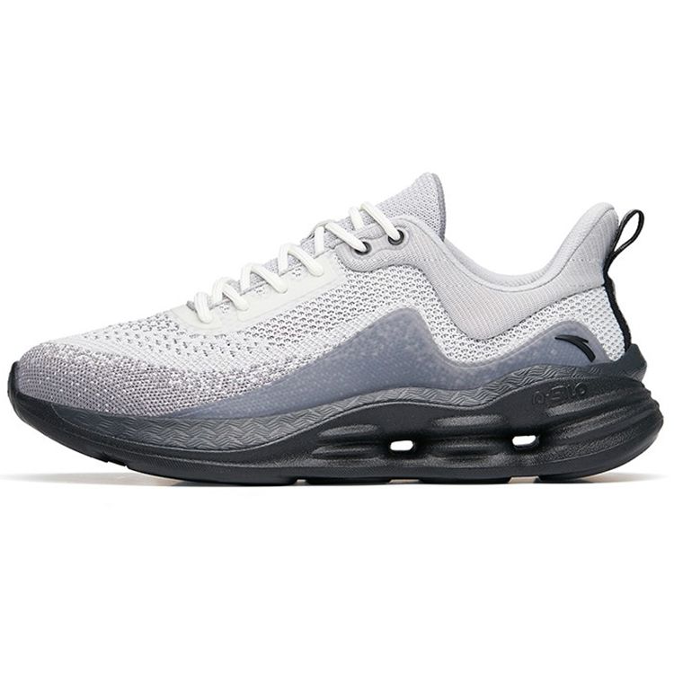 Anta Training Series Shock Absorbing Non-Slip Wear-Resistant Breathable Lightweight Low-Top Running Shoes Men Sneakers Gray 912217704-3