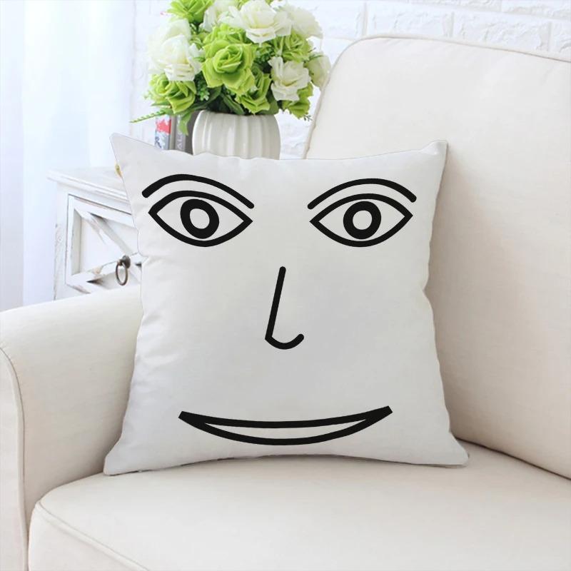 Creative Expression Pattern Pillowcase Car Ornaments Office Living Room Sofa Home Pillowcase