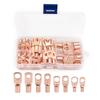 60Pcs Patch Connector Ring SC6-25 Copper Connector Bare Cable Voltage Terminal Connector Kit