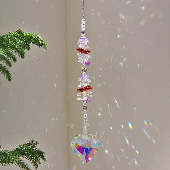 Сердце Любви Искусственный Кристалл Ловец Солнечного Света Декорация Для Дома Улицы Искусственный Кристалл Сердце Призма Подвеска Ловец Радуги