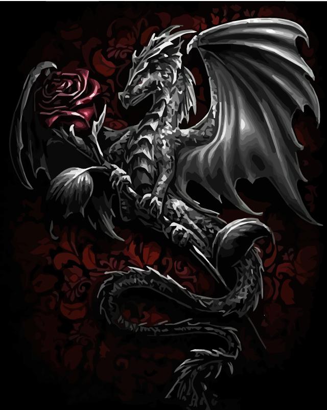 40x50 см картина маслом по номерам рисунок дракона на холсте ручная роспись художественный подарок DIY картина по номерам наборы животных домашний декор