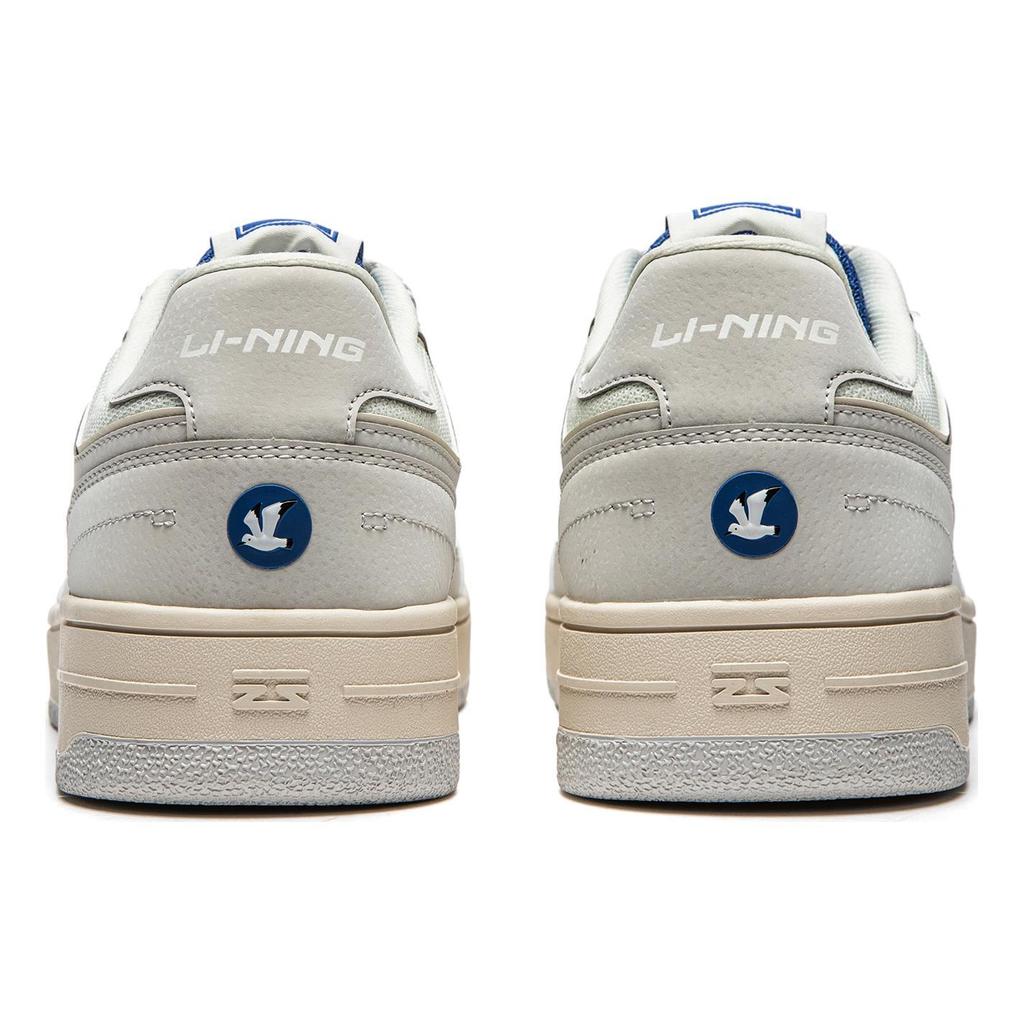 Li Ning Tianji Скользкие, Износостойкие, Легкие, Дышащие Низкие Скейтбордические Кроссовки Мужские Серый Белый AGCU095-4
