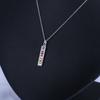 925 Sterling Silver Link Chain Colorful Zircon Charm Necklace Pendant for Women Wedding Jewelry Gift Accessories Dz364