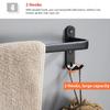 1/2/3-Tier Towel Hanger Rail Wall Mounted Towel Rack Towel Rack Bathroom Space Aluminum Black Towel Bar Rail Matte Black Towel 12/16/20Inches New