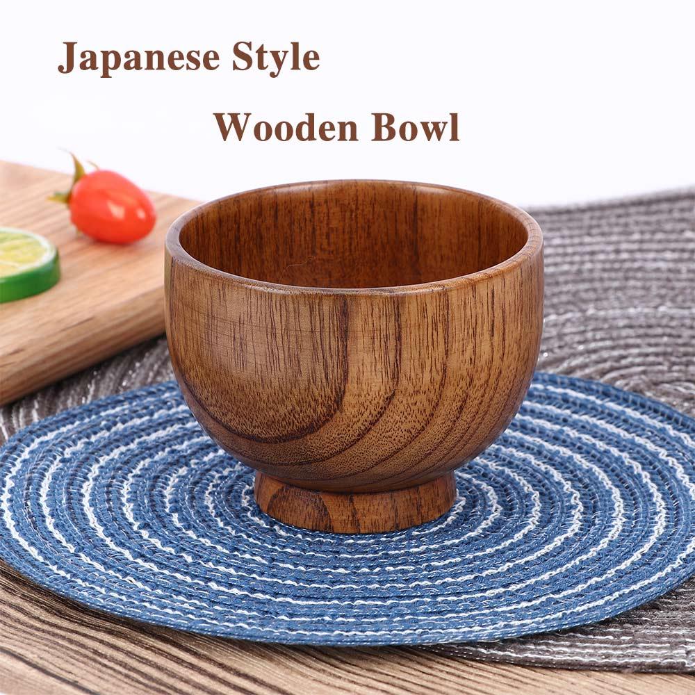 Household Tools Fruit Handmade Children Rice Bowls Natural Wood Wooden Bowl Japanese Style