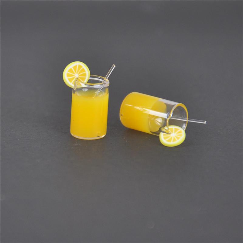 2X Mini Lemon Water Cup Dollhouse Accessories Toy Mini Decor Gift 1:12