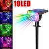 800LM Уличные солнечные фонари, 10 светодиодных солнечных фонарей, садовое освещение, 7 режимов цвета, солнечная лампа, прожектор для ландшафтных дворов