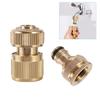 1/2" 3/4" Thread Faucet Brass Adapter 1/2" Pipe Quick Release Connector Garden Watering Irrigation Car Washing Water Gun Fitting