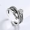 Korean Smiley Braided Multi-layered Ring for Women with Fashionable Temperament Open Index Finger Ring
