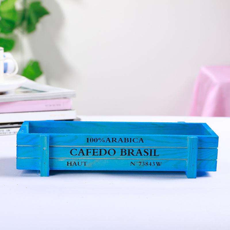 Винтажный деревянный ящик для растений Садовый двор Микроландшафт Цветочный контейнер для суккулентов Растительный горшок Горшки De Jardin Садовые аксессуары