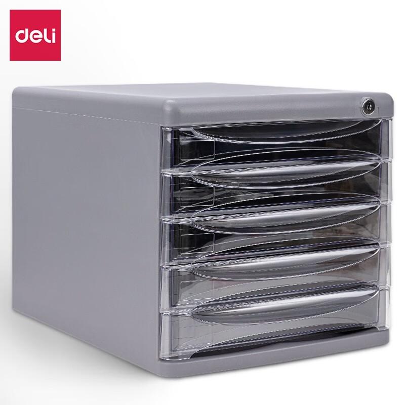 Deli Desktop File Storage Cabinet with Lock