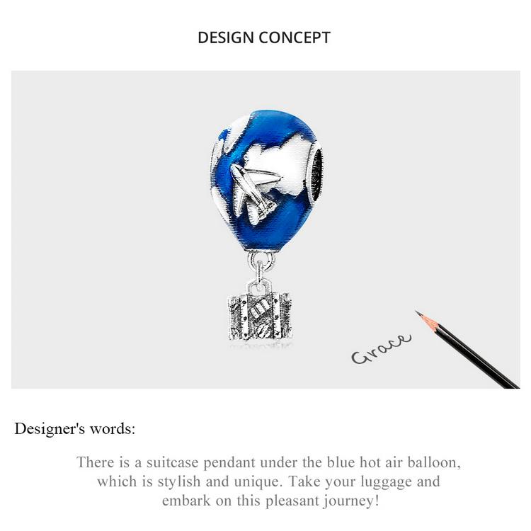 BAMOER Стерлинговое серебро 925 пробы, мини-подвеска с камерой для путешествий по всему миру для женщин, ювелирные украшения