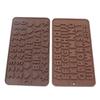 6 Pcs Silicone Letter Mold Reusable Number Chocolate Molds for Birthday Cake Decorations Party