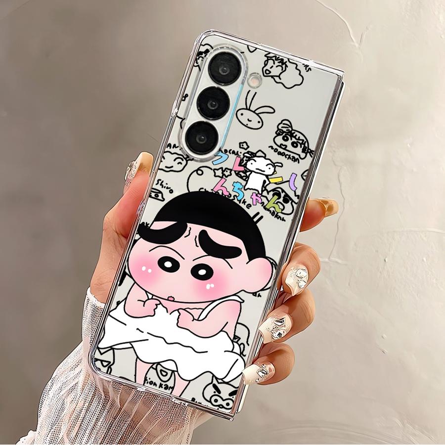 Crayon Shin Chan Nene Case for Samsung Galaxy Z Fold 7 6 5 4 3 ZFold3 ZFold7 ZFold5 ZFold6 ZFold4 Back Phone Cover