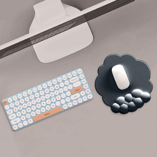 Эргономичная клавиатура, подставка для запястий, коврик для мыши в форме облака, нескользящий силиконовый настольный коврик для мыши, офисный ковер для мыши, браслет, мягкая поддержка