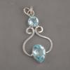 Sky Blue Topaz Gemstone Pendant, Handmade Gorgeous Jewelry, 925 Solid Sterling Silver Jewelry, Bohemian Pendant For Wedding Gift