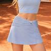 Womens Pickleball Tennis Set Two-Piece Outfit U-Neck Sleeveless Pleated Skirt Sporty Slim Fit Activewear