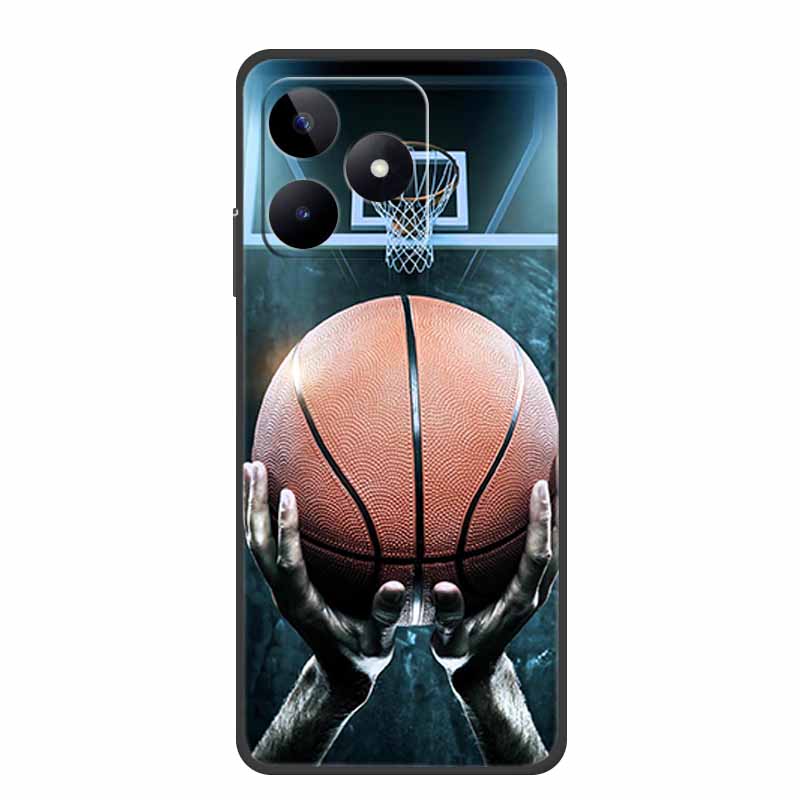 6.74" Чехол для Realme Note 50 Черный Силикон Мягкий ТПУ Чехлы для Телефона Задняя Крышка Для Realme Note 50 Чехол Note50 Защитный Coque Сумка