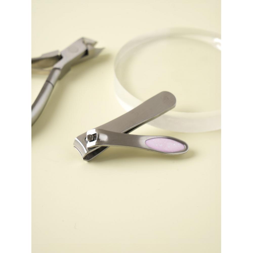Кусачки для ногтей Daiso One Point Color из нержавеющей стали, маленькие